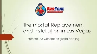 thermostat replacement and installation in las vegas