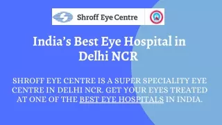 India’s Best Eye Hospital in Delhi