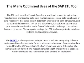 SAP ETL