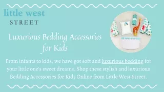 Luxurious Bedding Accessories for Kids