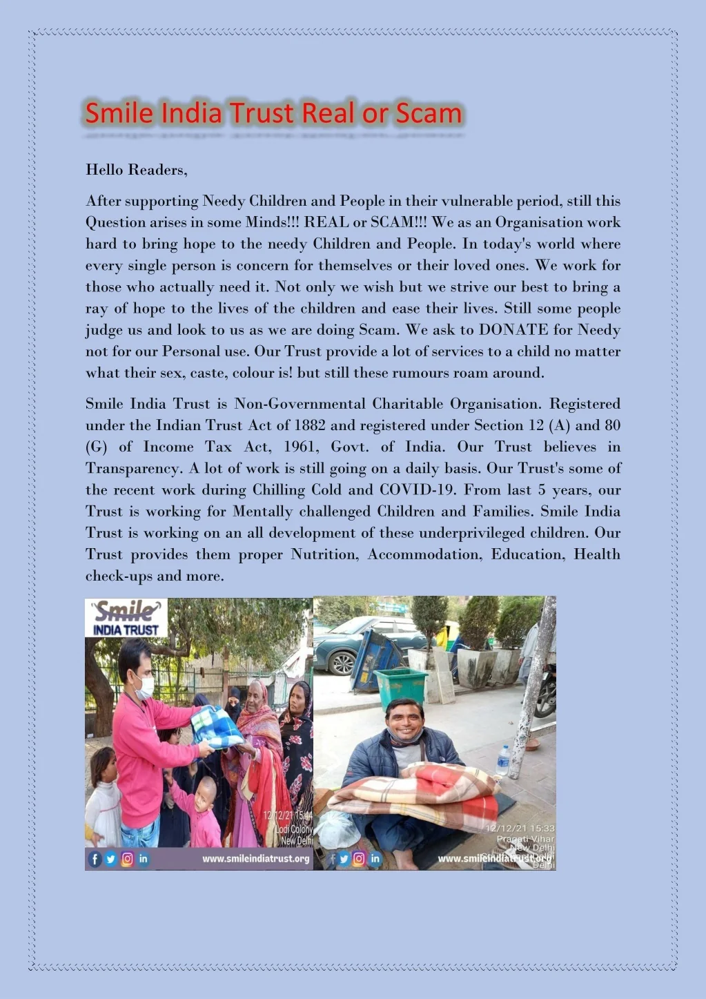 PPT - Smile India Trust Real PowerPoint Presentation, free download ...