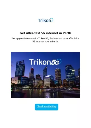 Get ultra-fast 5G internet in Perth