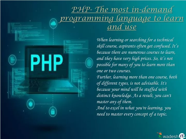 php the most in demand programming language