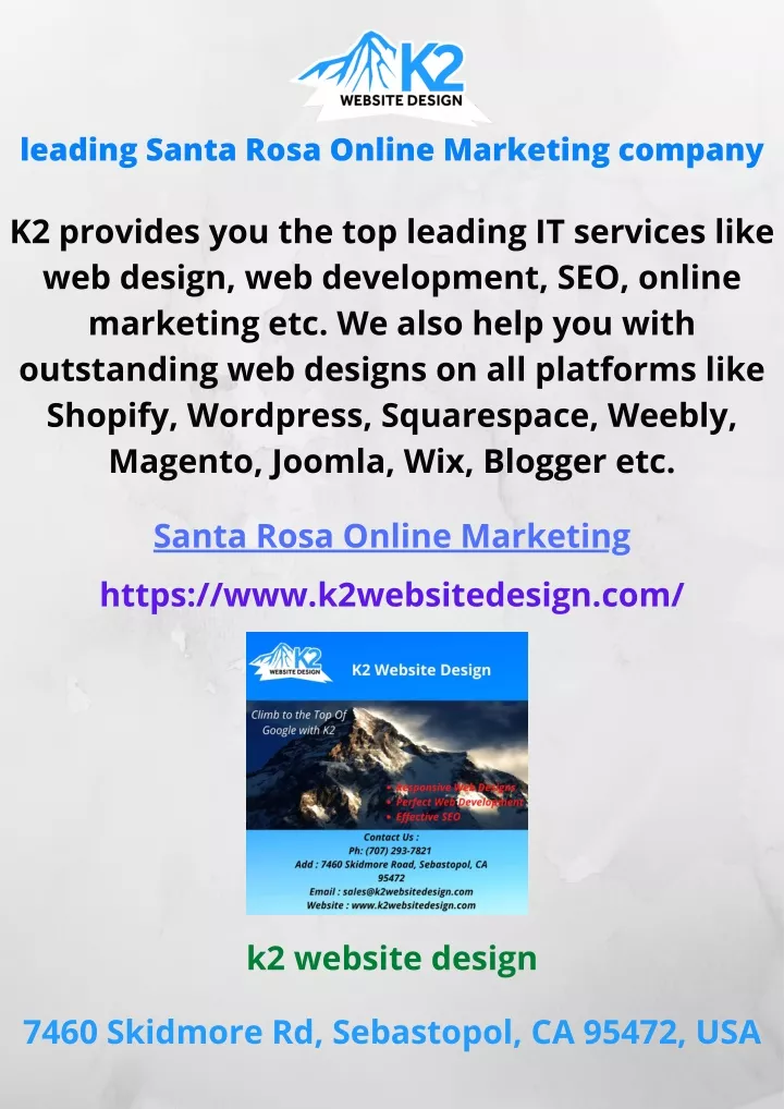 leading santa rosa online marketing company