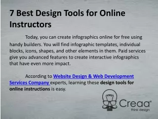 7 Best Design Tools for Online Instructors
