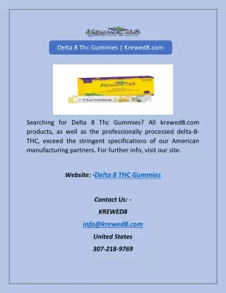 Delta 8 Thc Gummies | Krewed8.com