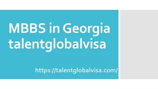 Study MBBS in Georgia - talentglobalvisa