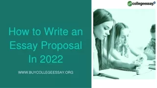 How to Write an Essay Proposal In 2022