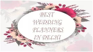 Best wedding planner in Delhi