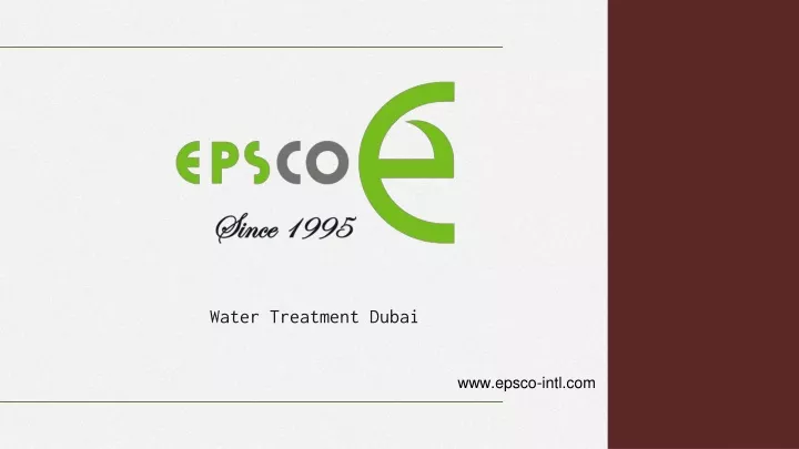 water treatment dubai