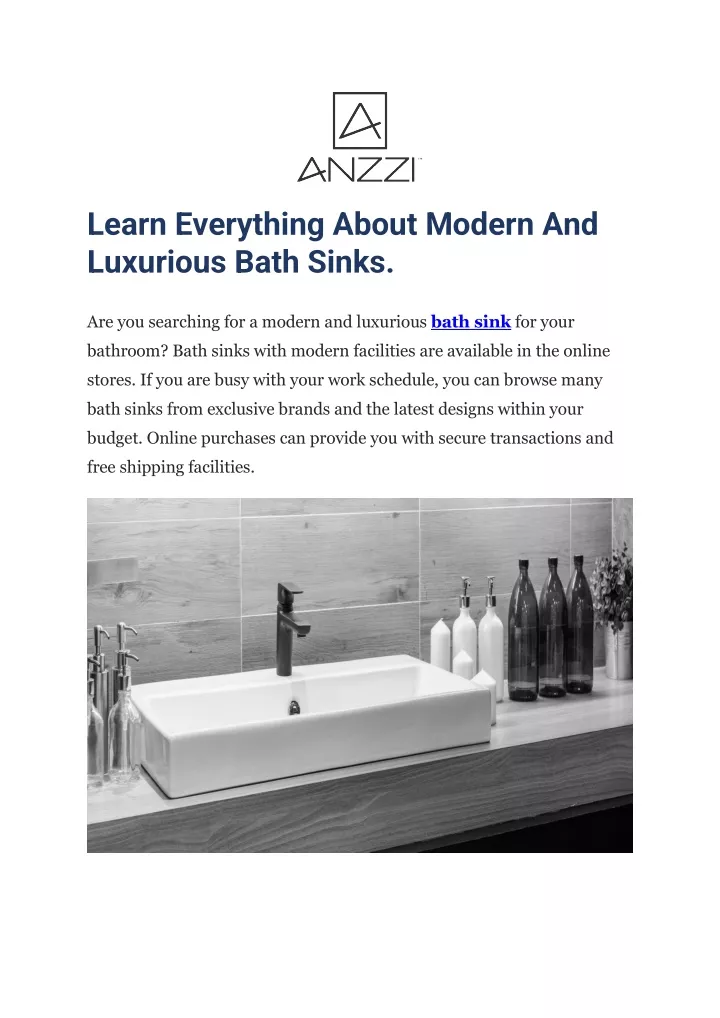learn everything about modern and luxurious bath