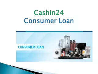 Consumer Loan PPT