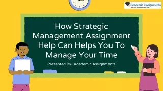 how strategic management assignment help