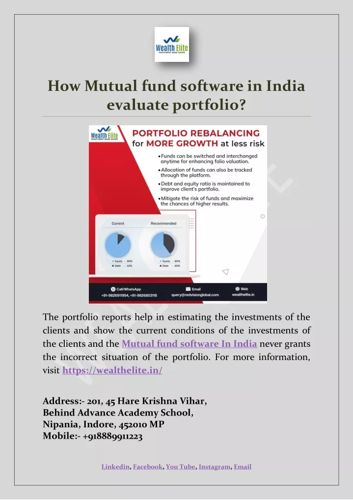 how mutual fund software in india evaluate