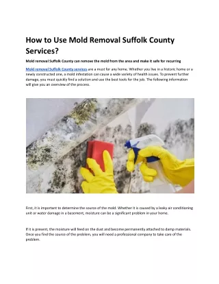 Mold Removal Suffolk County