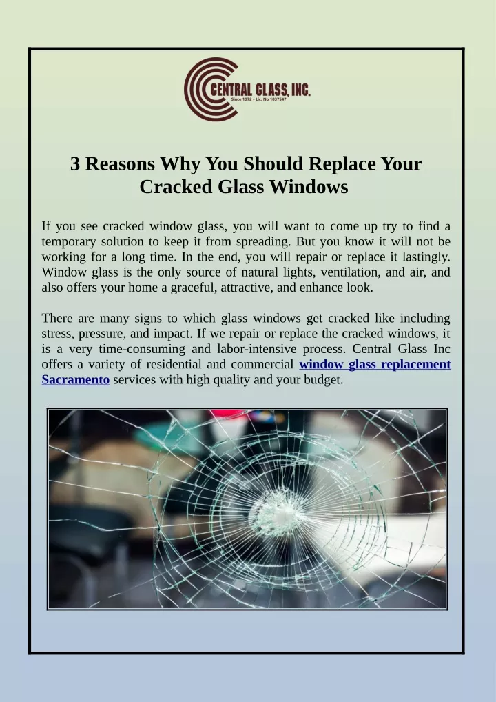 3 reasons why you should replace your cracked