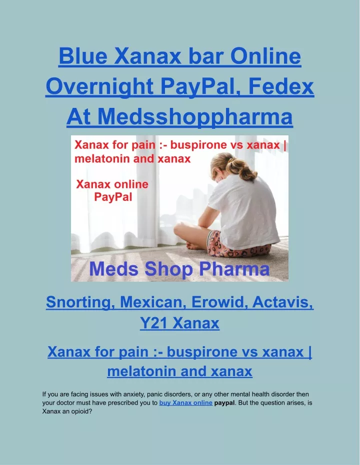 blue xanax bar online overnight paypal fedex