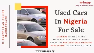 Used Cars In Nigeria For Sale - u-Snapp