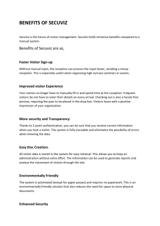 BENEFITS OF SECUVIZ.--SECUVIZ--docx-converted
