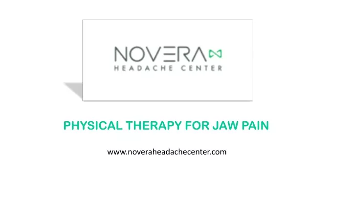 physical therapy for jaw pain