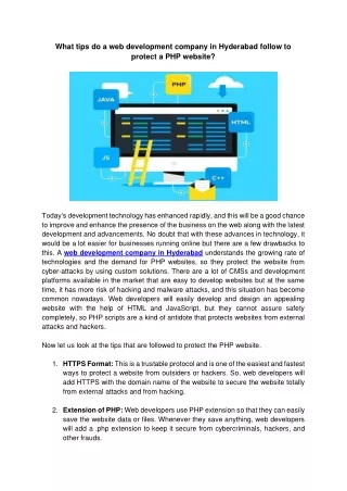 what tips do a web development company