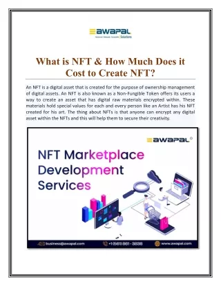 What is NFT & How Much Does it Cost to Create NFT?