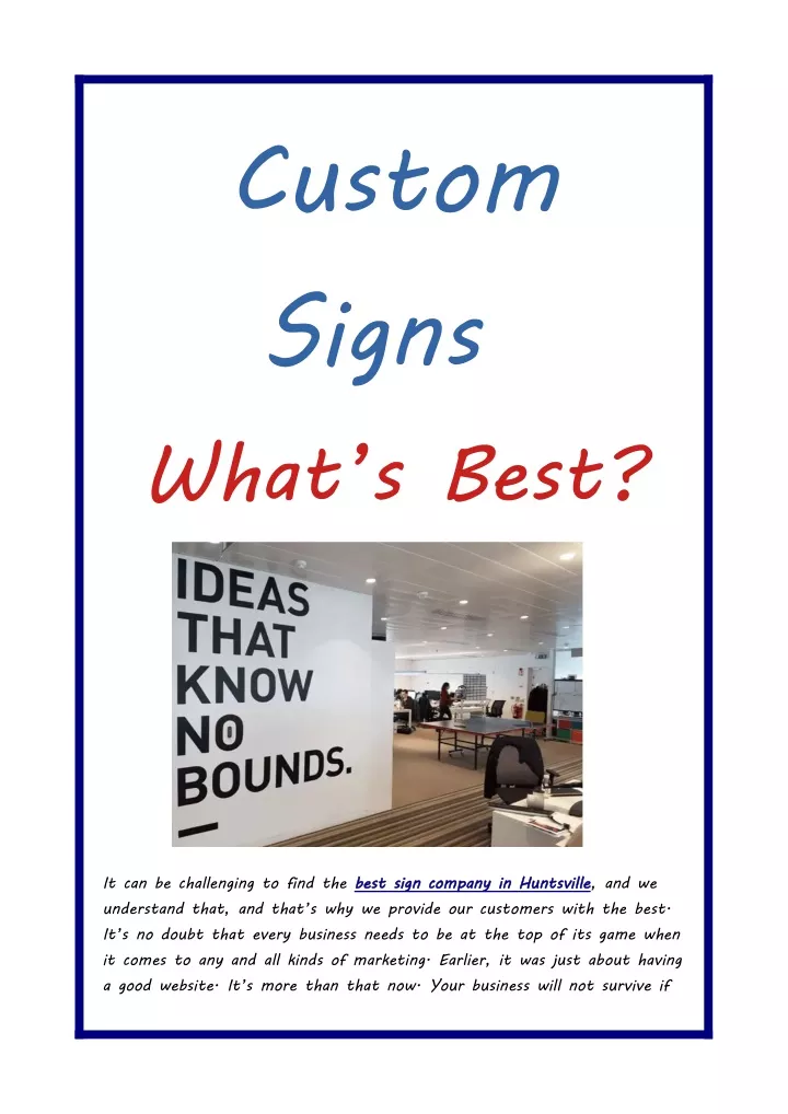 custom signs what s best