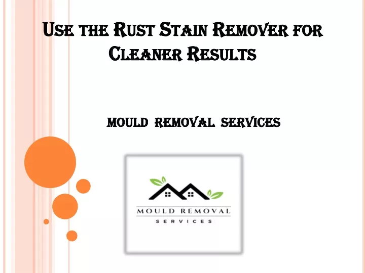 use the rust stain remover for cleaner results