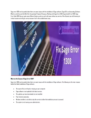 sage error 1308 can be spotted when there