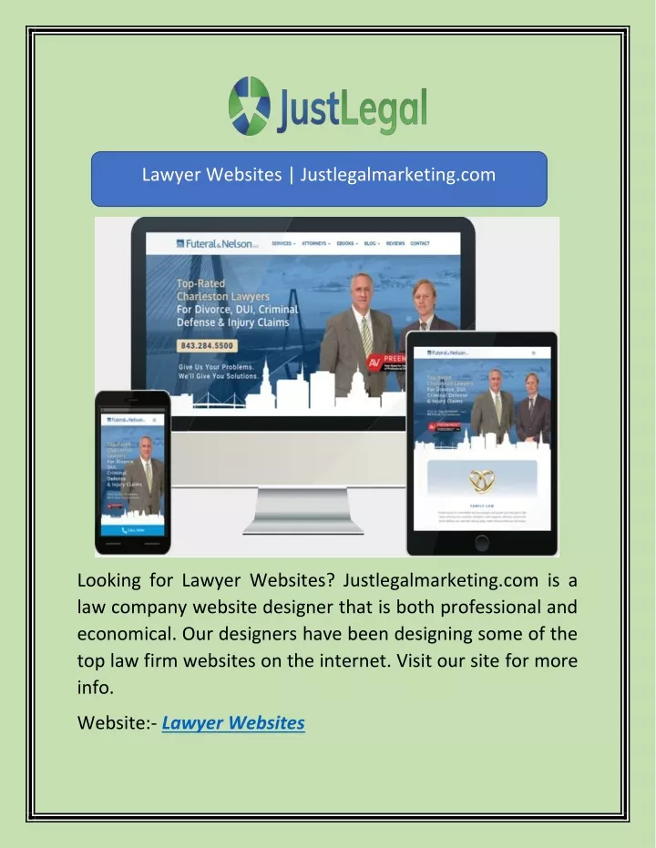 lawyer websites justlegalmarketing com