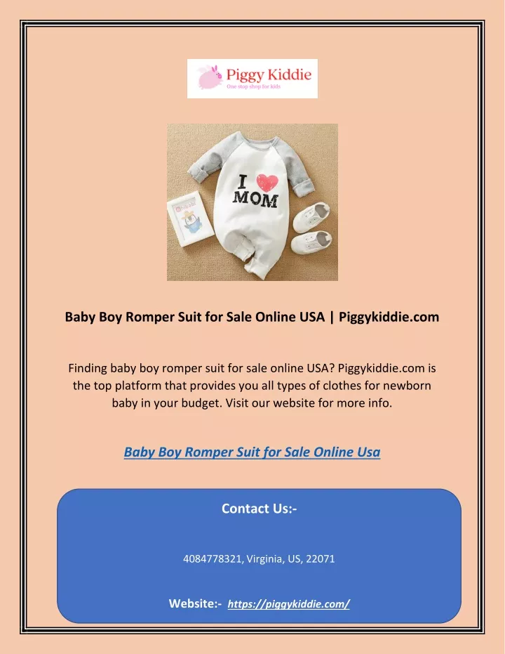 baby boy romper suit for sale online