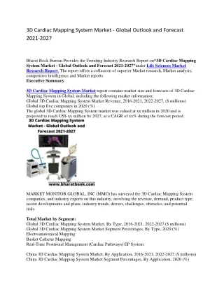 3d cardiac mapping system market global outlook