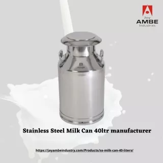 stainless steel milk can manufacturer