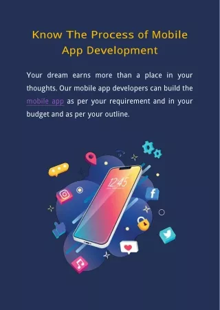 know t he process of mobile app development