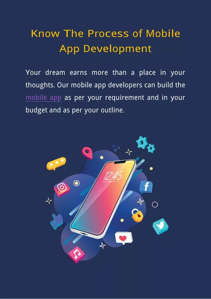 know t he process of mobile app development