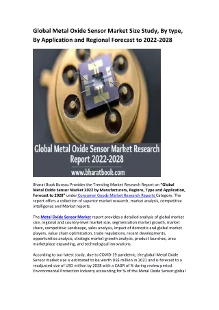 global metal oxide sensor market size study