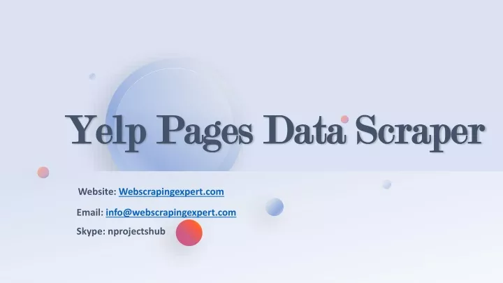 yelp pages data scraper