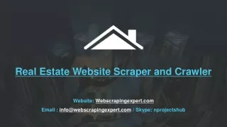real estate website scraper and crawler