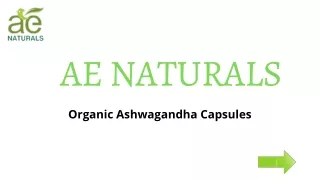 AE Naturals Ashwagandha Capsules