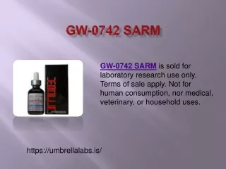 gw 0742 sarm is sold for laboratory research