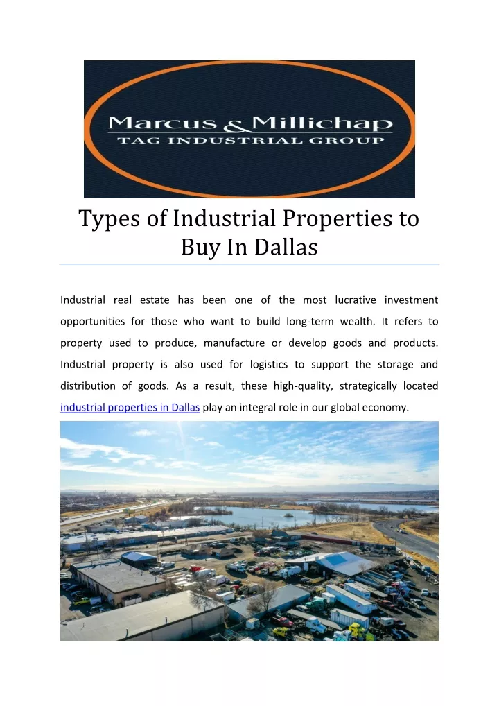 types of industrial properties to buy in dallas