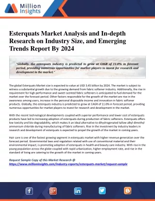 esterquats market analysis and in depth research