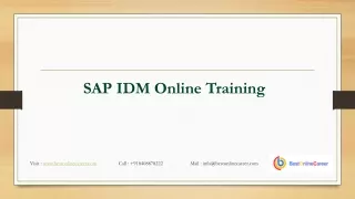sap idm online training
