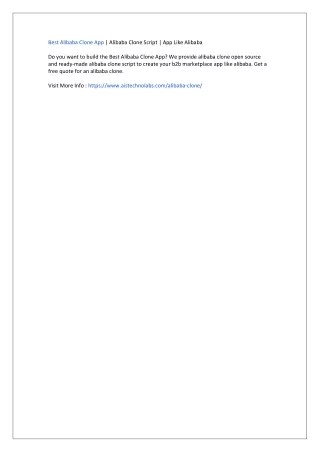 Best Alibaba Clone App | Alibaba Clone Script | App Like Alibaba