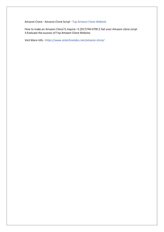 Amazon Clone - Amazon Clone Script - Top Amazon Clone Website