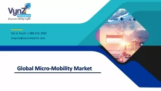 Global Micro-Mobility Market – Analysis and Forecast (2021-2027)
