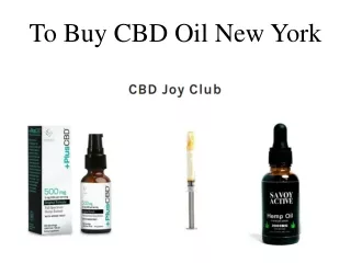 To Buy CBD Oil New York