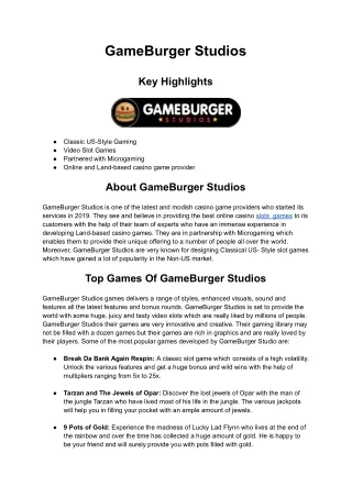 gameburger studios