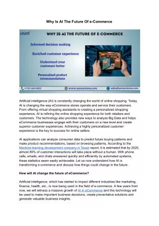 why is ai the future of e commerce