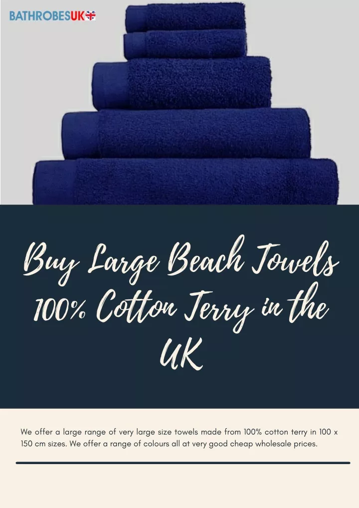 buy large beach towels 100 cotton terry in the uk